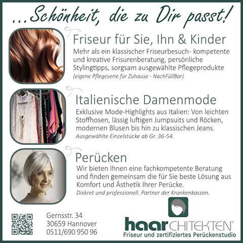 Webanzeige für italienische Mode bei den Haarchitekten